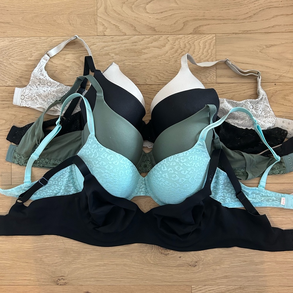 aerie Bra Multi-Pack in Mint, Olive, Black, Cream
